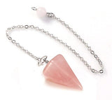 Pendule Pyramide en Quartz Rose